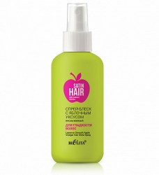 Satin Hair Сверкающие волосы Спрей-блеск с яблочным уксусом для гладкости волос несмываемый, 150мл